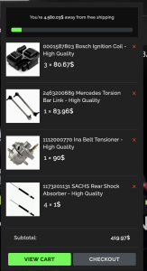 benzautohub add to cart feature